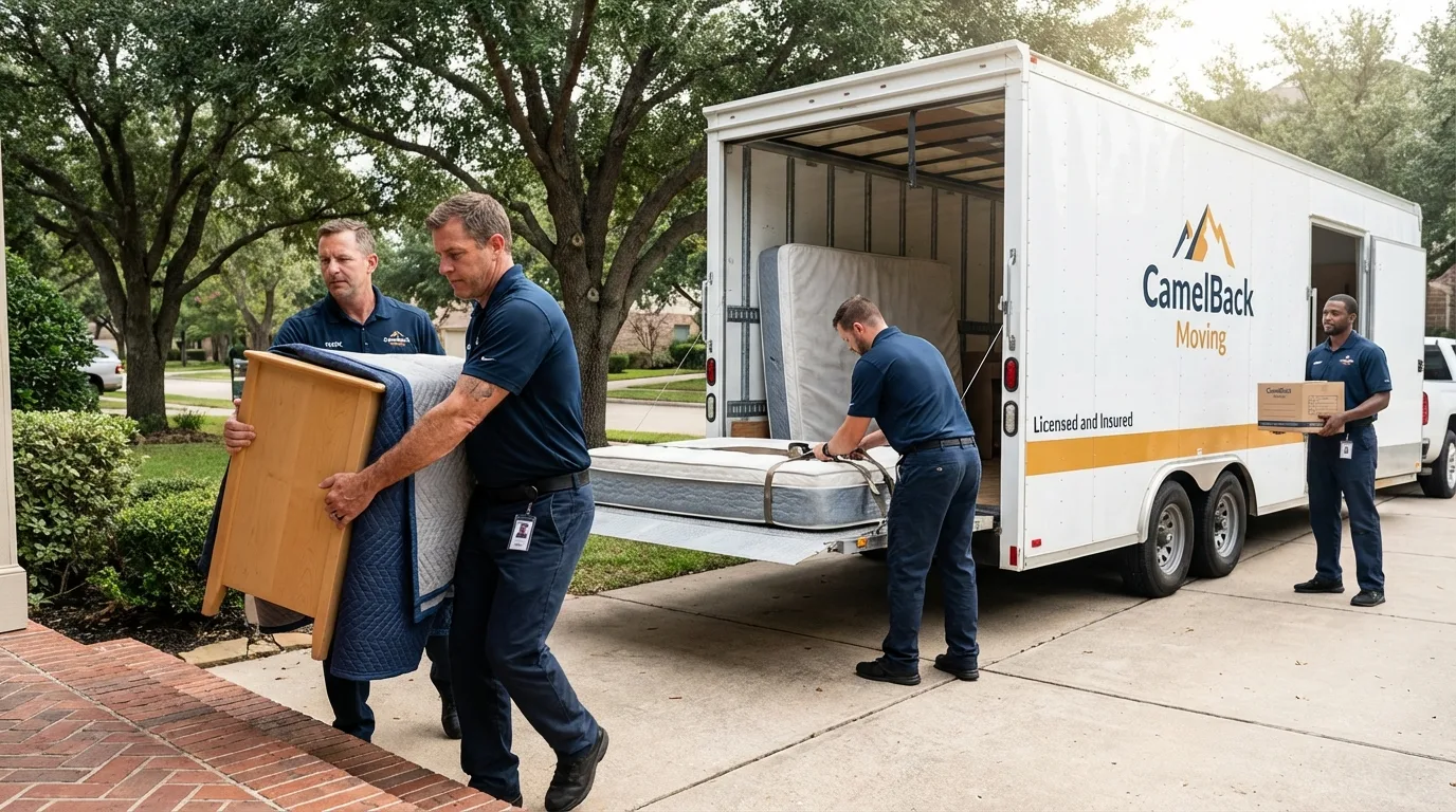 Crew loading residential truck for cross-state move from Gray Summit, MO